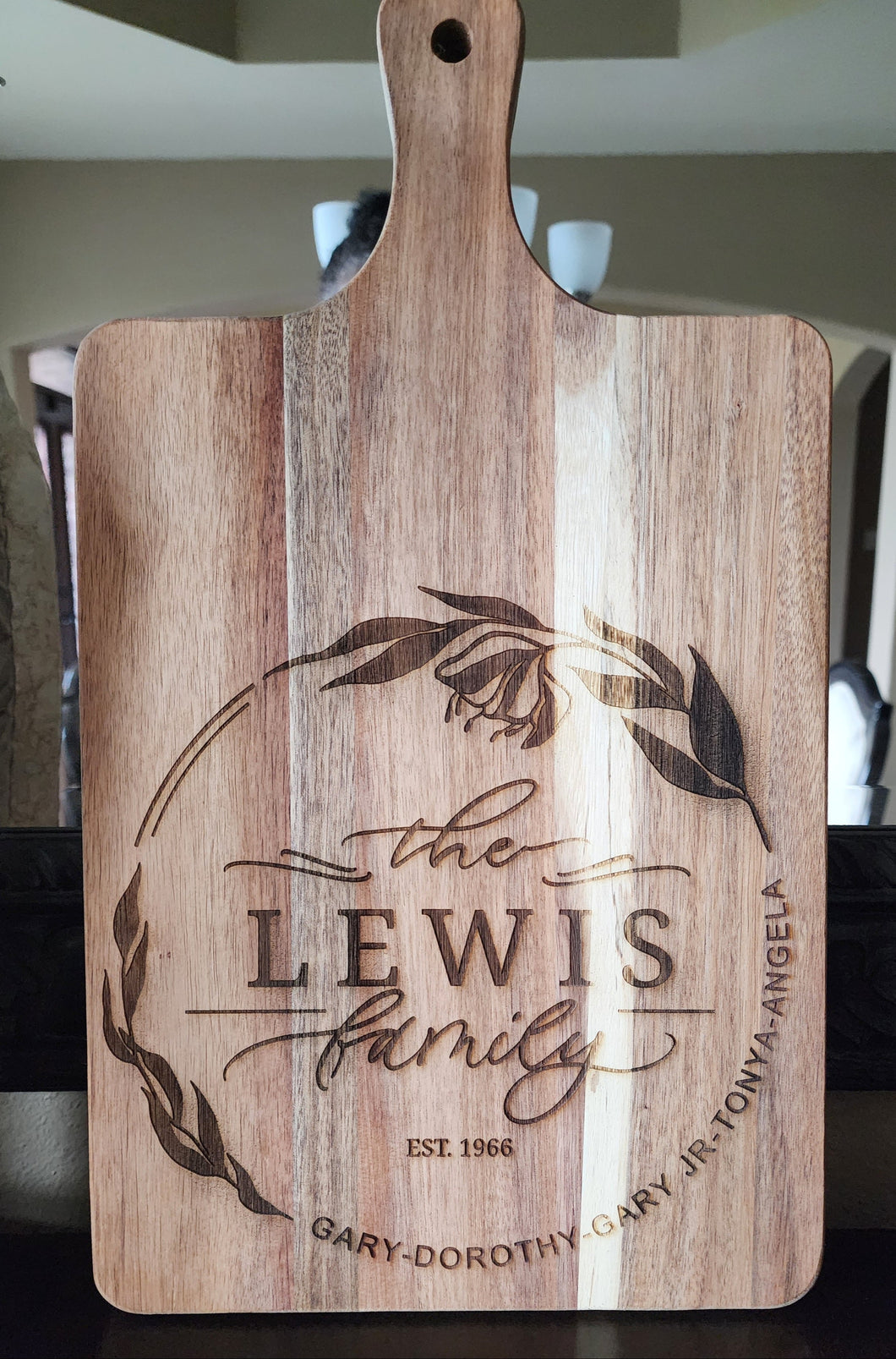 Family Engraving Cutting Board